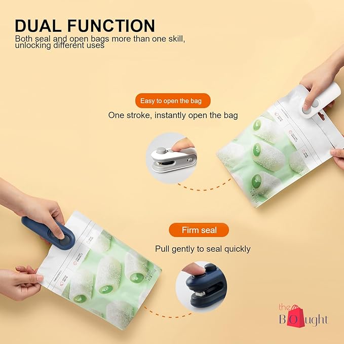 Portable 2-in-1 USB Rechargeable Bag Sealer and Cutter