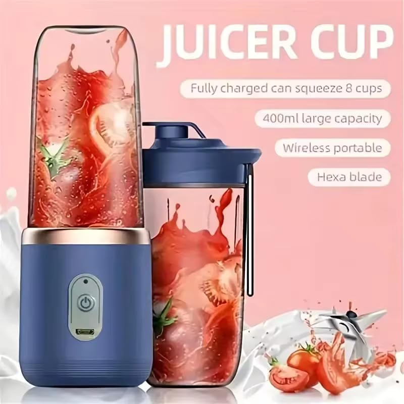 AeroBlend Max | Portable Blender & Electric Juicer | 6 Blades USB Rechargeable Format | 1500mAh Battery Personal Smoothie Mixer