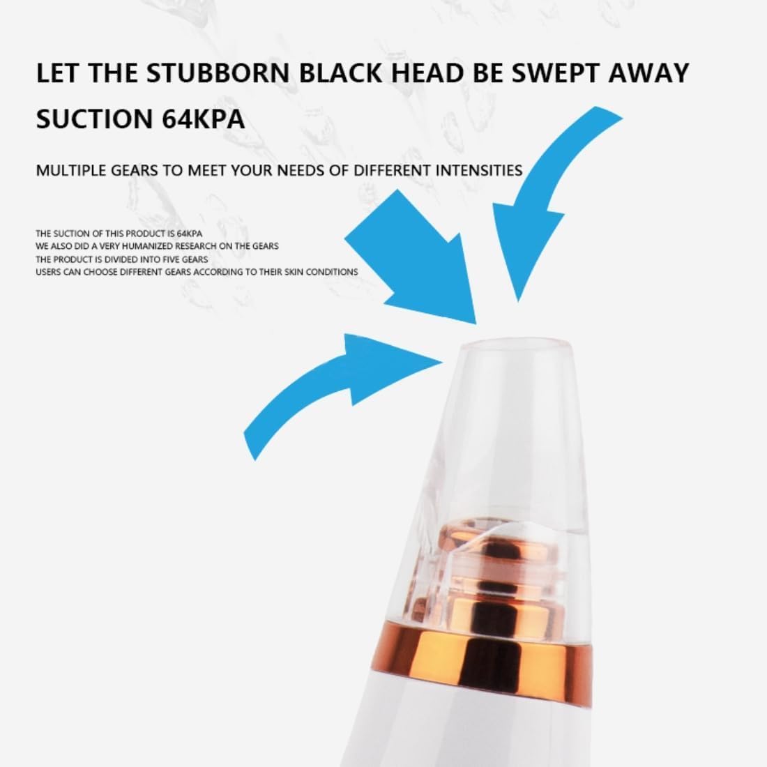 PoreExtract Pro | Multifunction Blackhead Remover Vacuum | 3-Speed Adjustable Mode Format | 6 Interchangeable Suction Heads