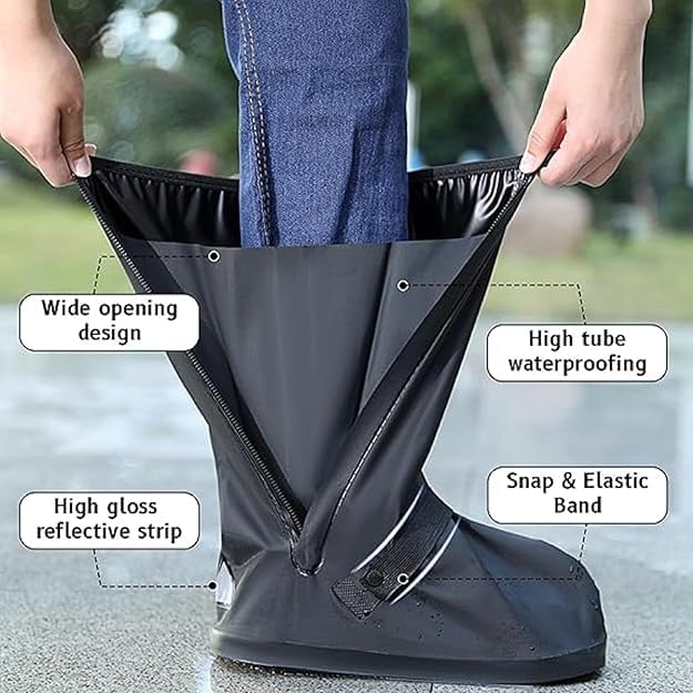Waterproof Shoe Covers - High-Tube Rain & Mud Protector Boot Sleeves
