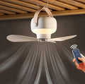 Portable Ceiling Fan with LED Light | 7200mAh Rechargeable Hanging & Desktop 2-in-1 Fan | Remote Control & Tripod Stand