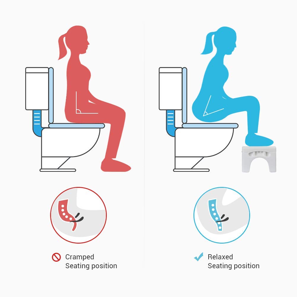 Foldable Bathroom Toilet Stool for Natural Posture