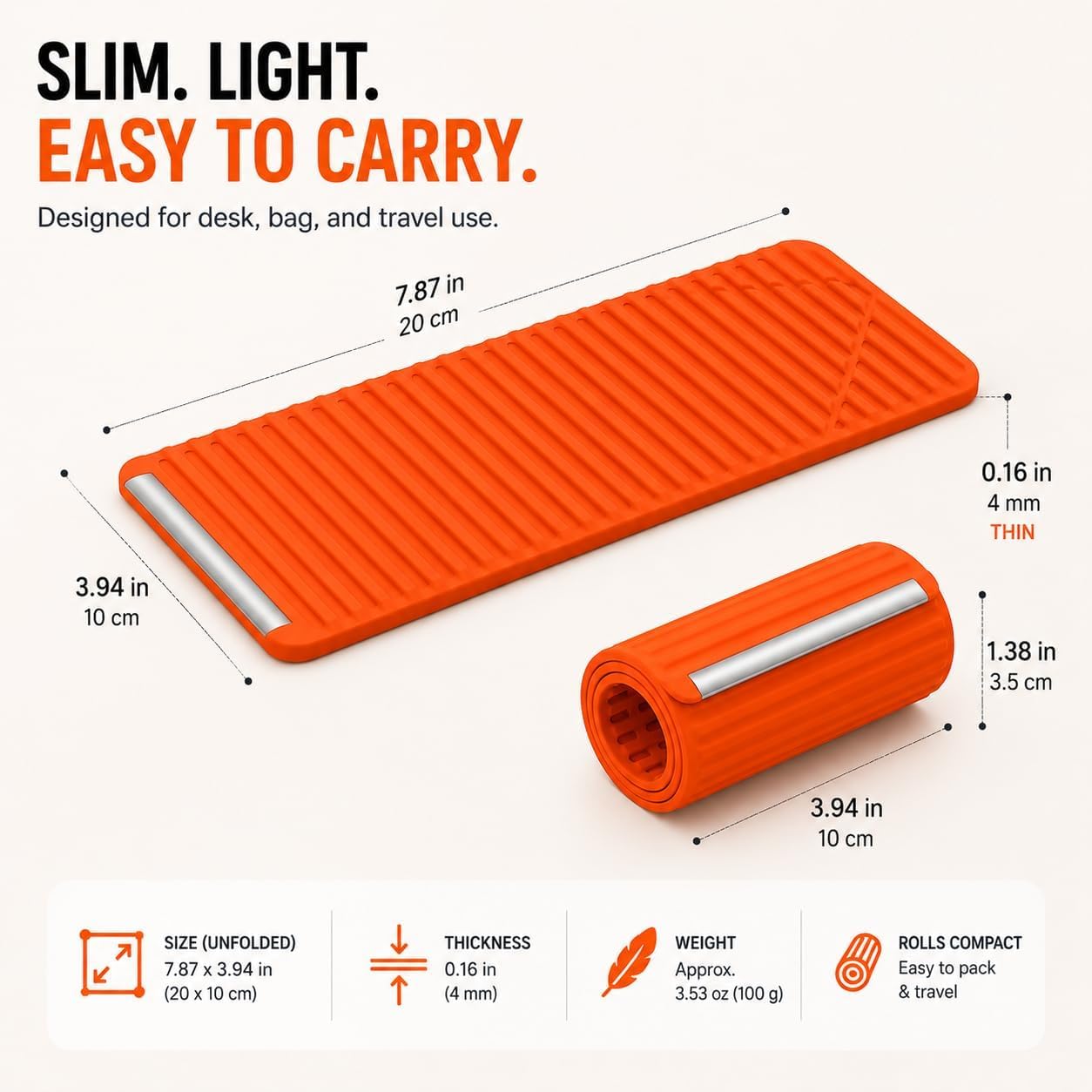 Mobile Stand for Desk - Orange Flexible Silicone Multi-Angle Adjustable Phone Holder