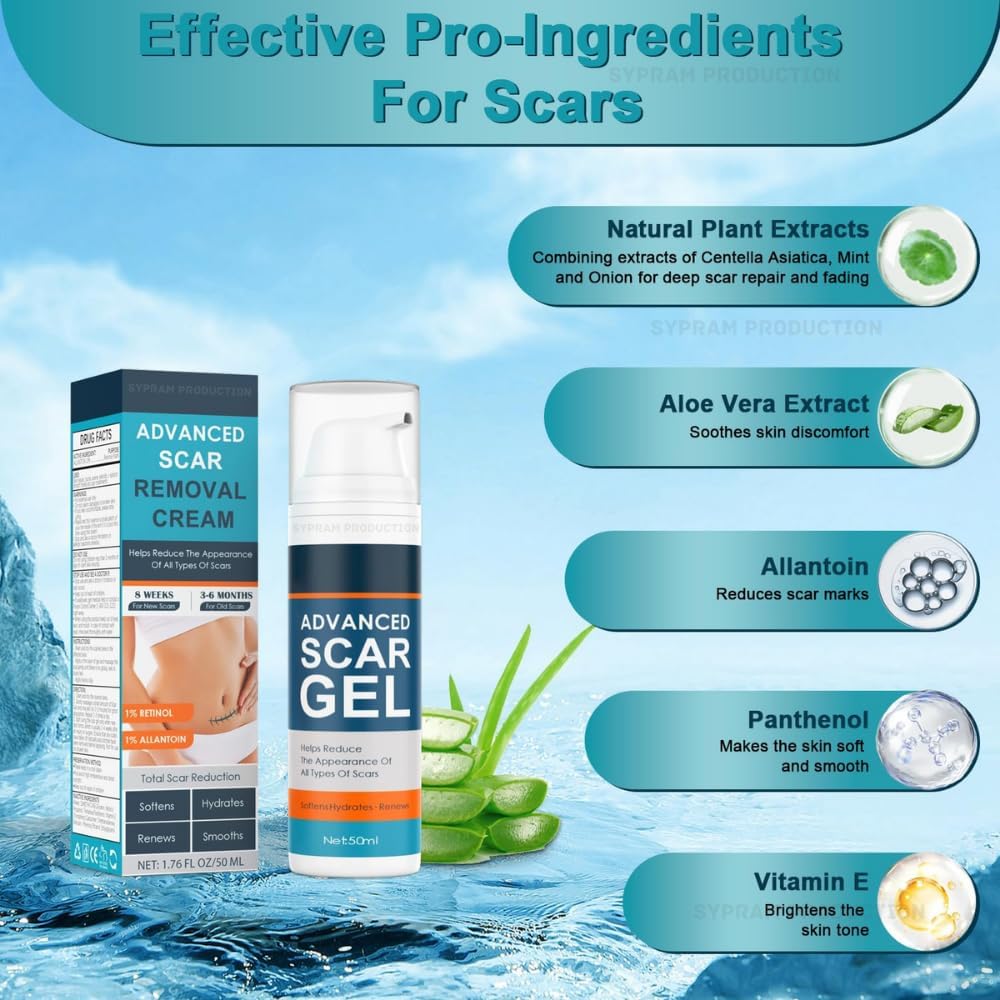 Advanced Scar Gel for Face & Body - Scar Reduction & Skin Renewal (50ml)