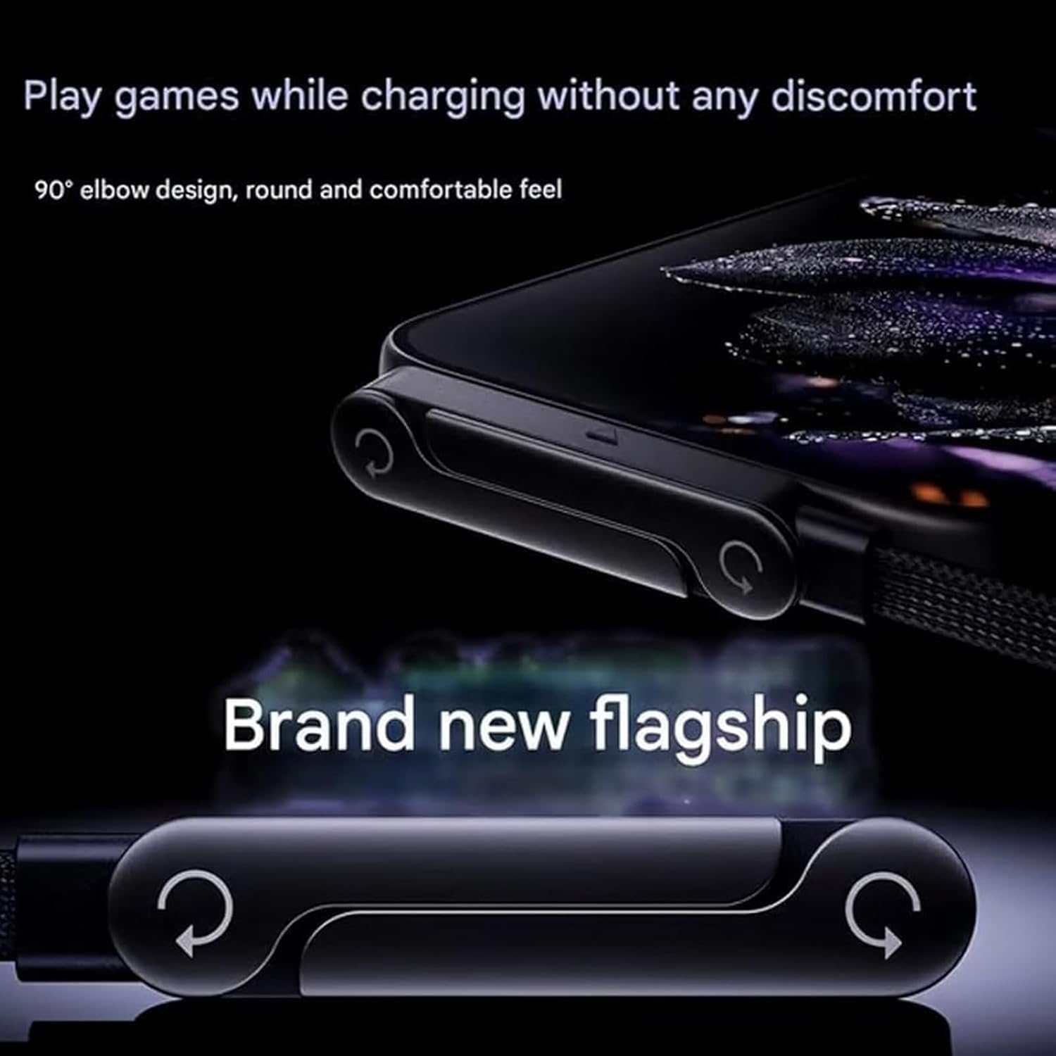 240W 2-in-1 Fast Charging Cable with Built-in Phone Stand