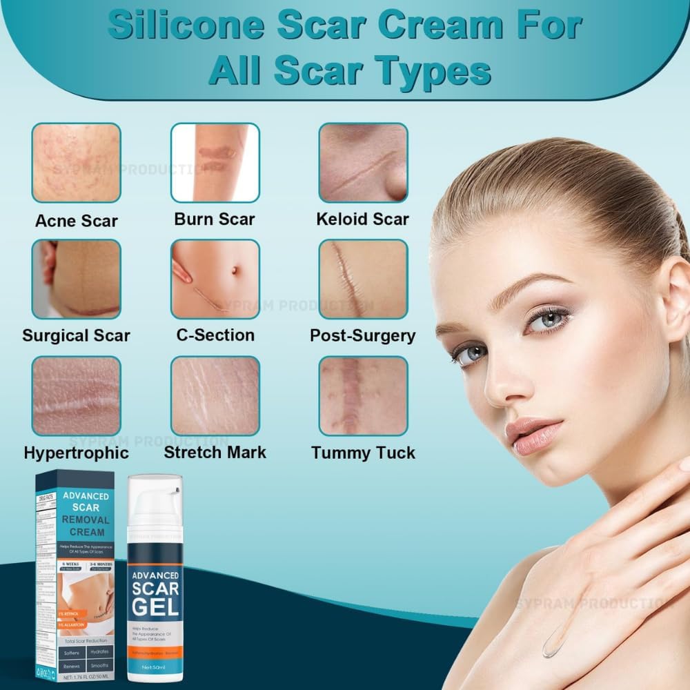 Advanced Scar Gel for Face & Body - Scar Reduction & Skin Renewal (50ml)