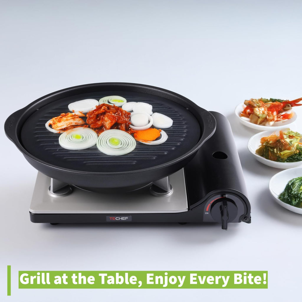 Non-Stick Smokeless Indoor Gas Stove Grill Pan