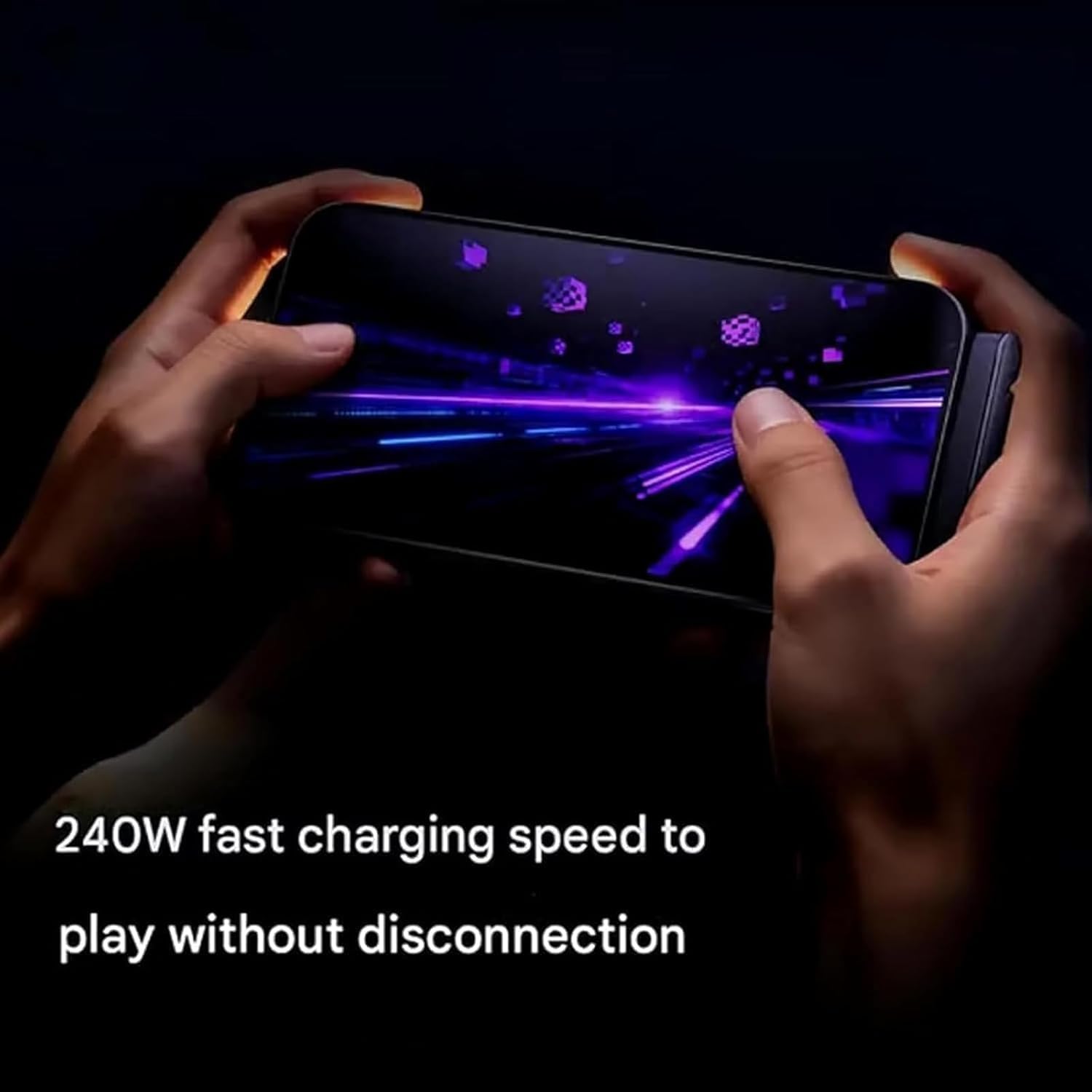240W 2-in-1 Fast Charging Cable with Built-in Phone Stand