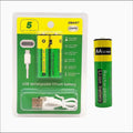 Type-C Rechargeable AA Lithium Batteries with Charging Cable (Pack of 2)