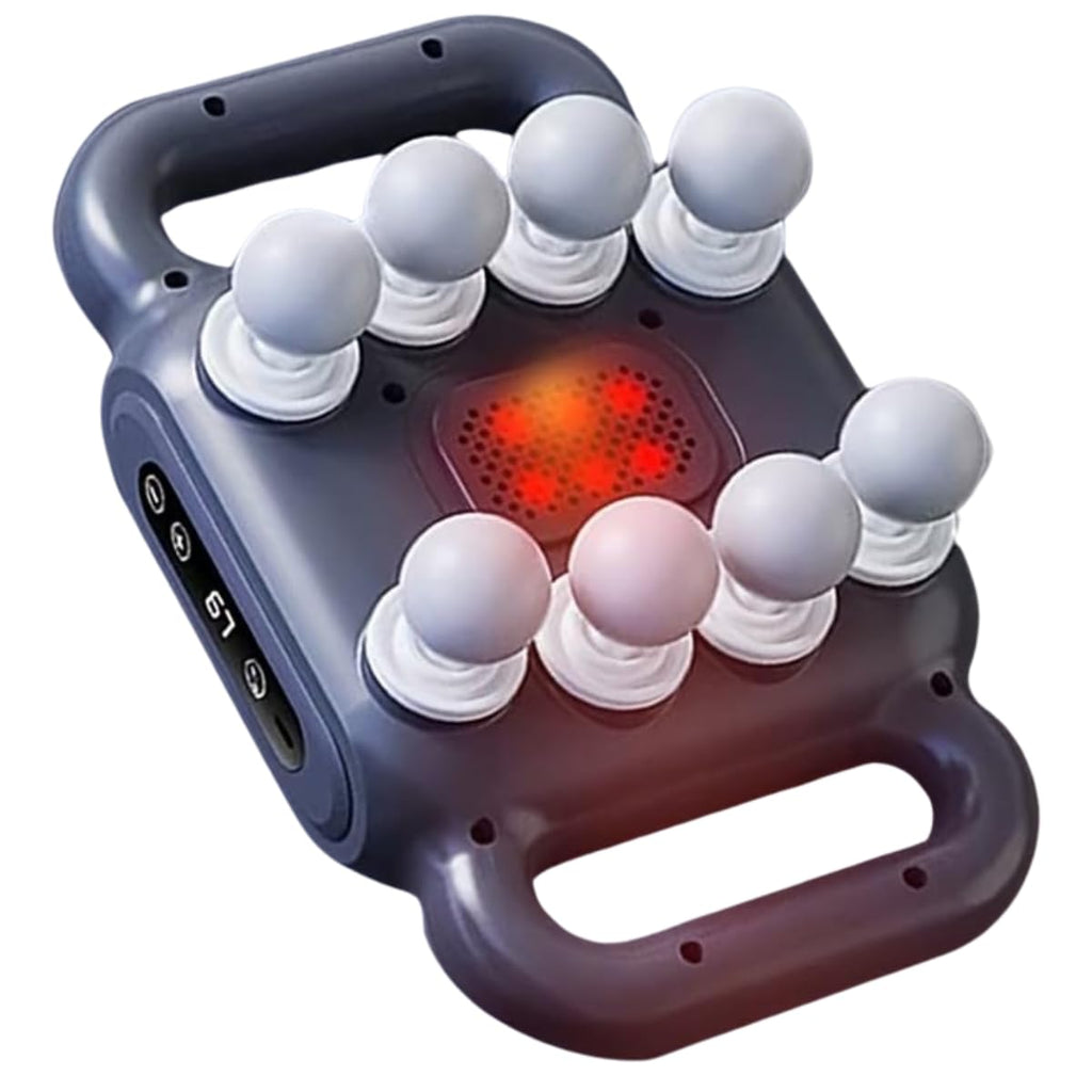 8-Headed Massager Gun - LCD Full Body Fascia Muscle Massager