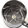 SiftCraft Stainless Steel Flour Sifter | Handheld Squeeze Trigger Atta Channi | Double Layer Fine Mesh Baking Strainer with Measurement Markings
