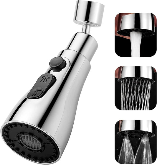360° Rotating Kitchen Tap Extender with 3 Water Flow Modes