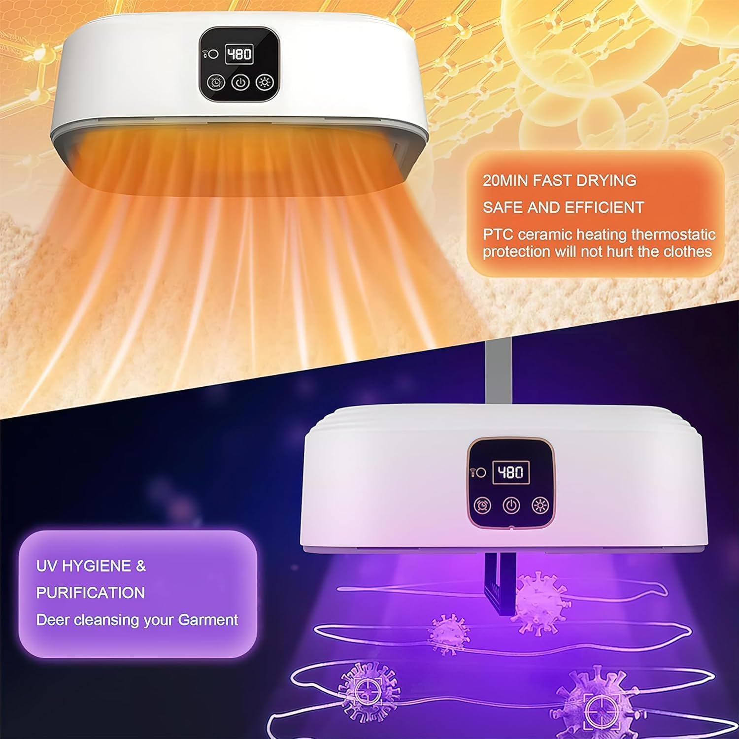 Portable Electric Clothes Dryer Machine with UV Sterilization