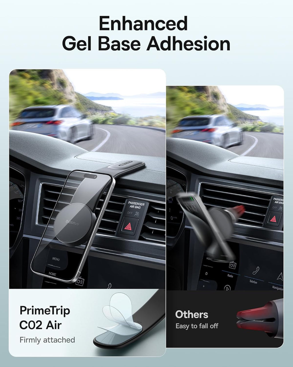 Magnetic Car Phone Holder - Baseus Ultra-Mini Flexible Mount