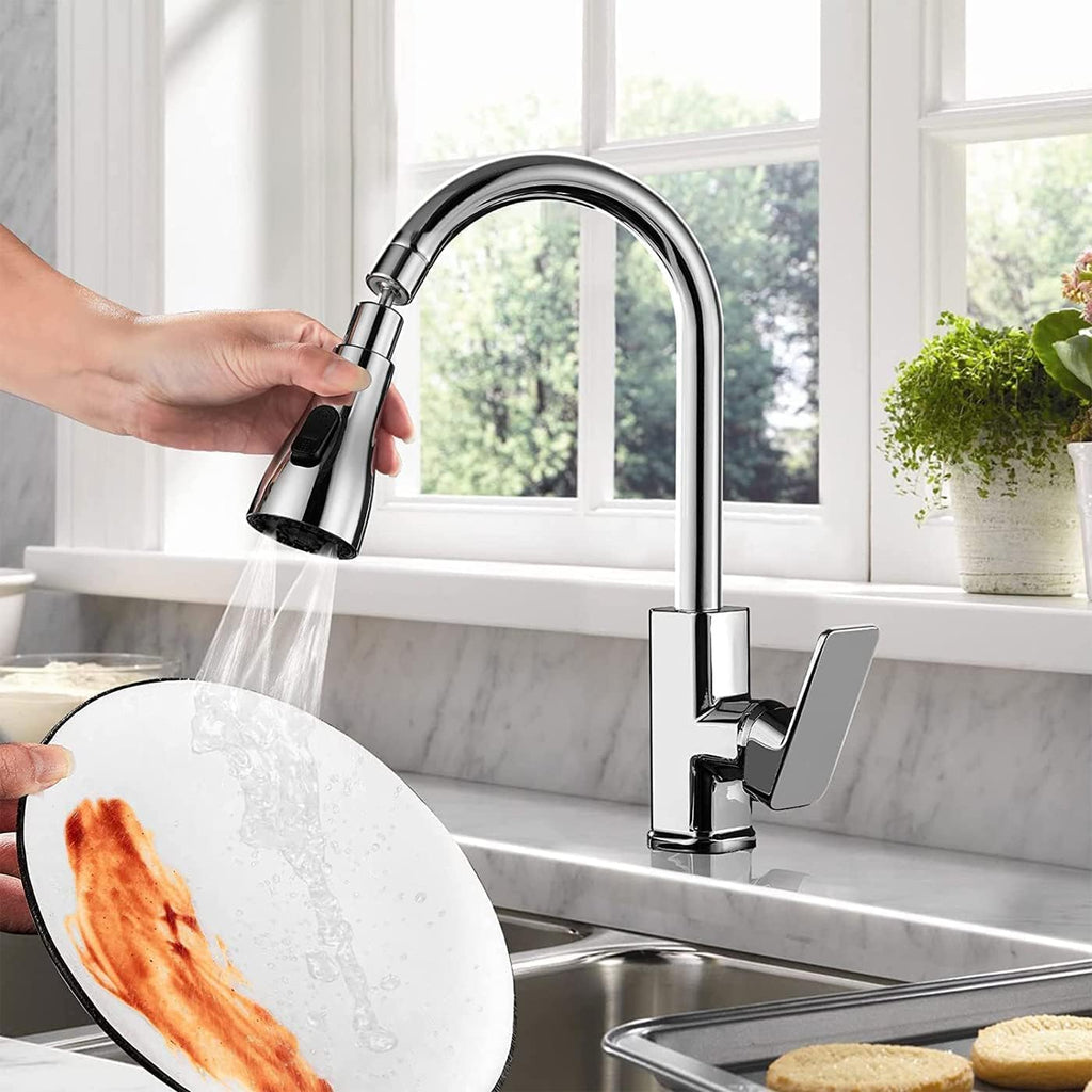 360° Rotating Kitchen Tap Extender with 3 Water Flow Modes