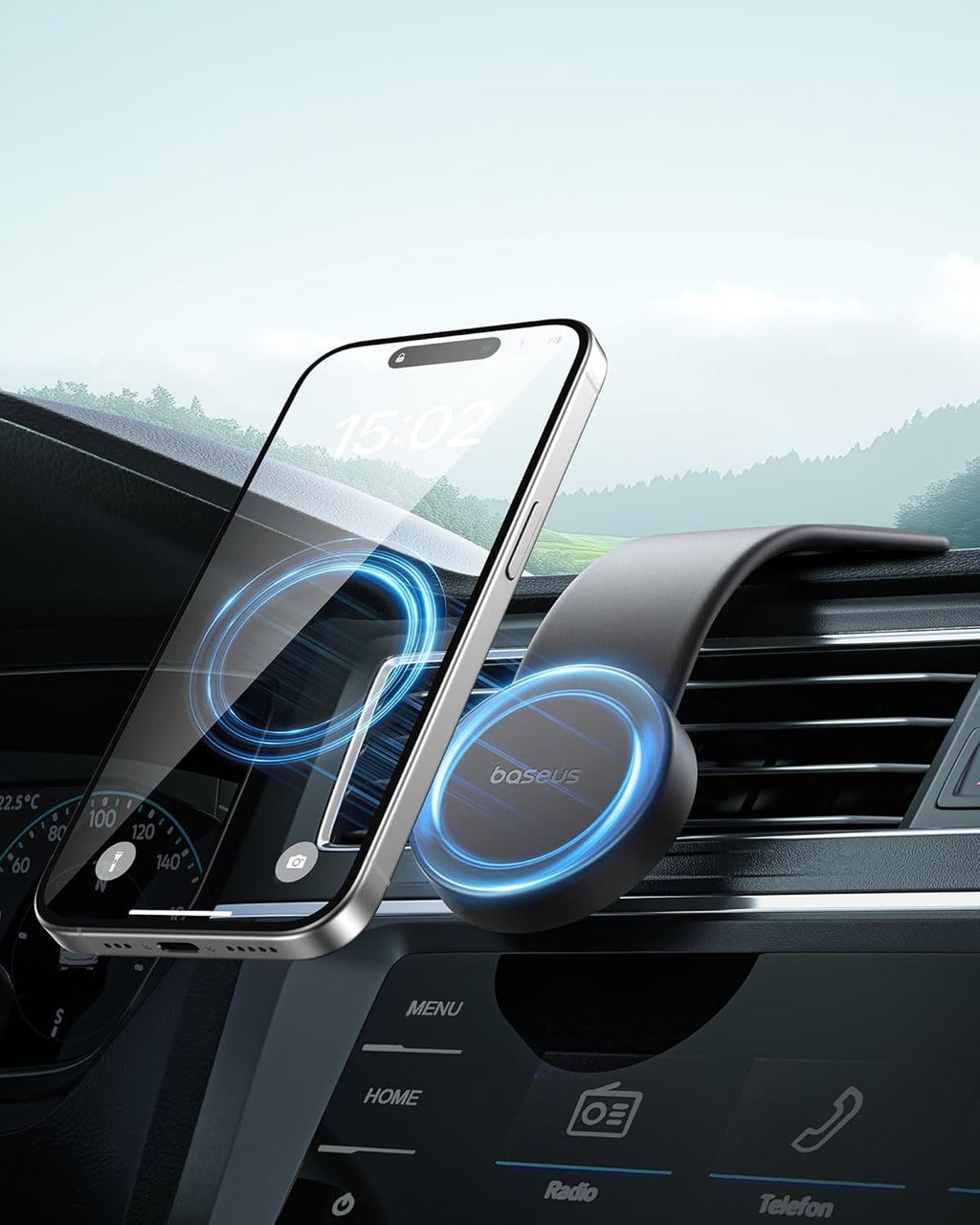 Magnetic Car Phone Holder - Baseus Ultra-Mini Flexible Mount