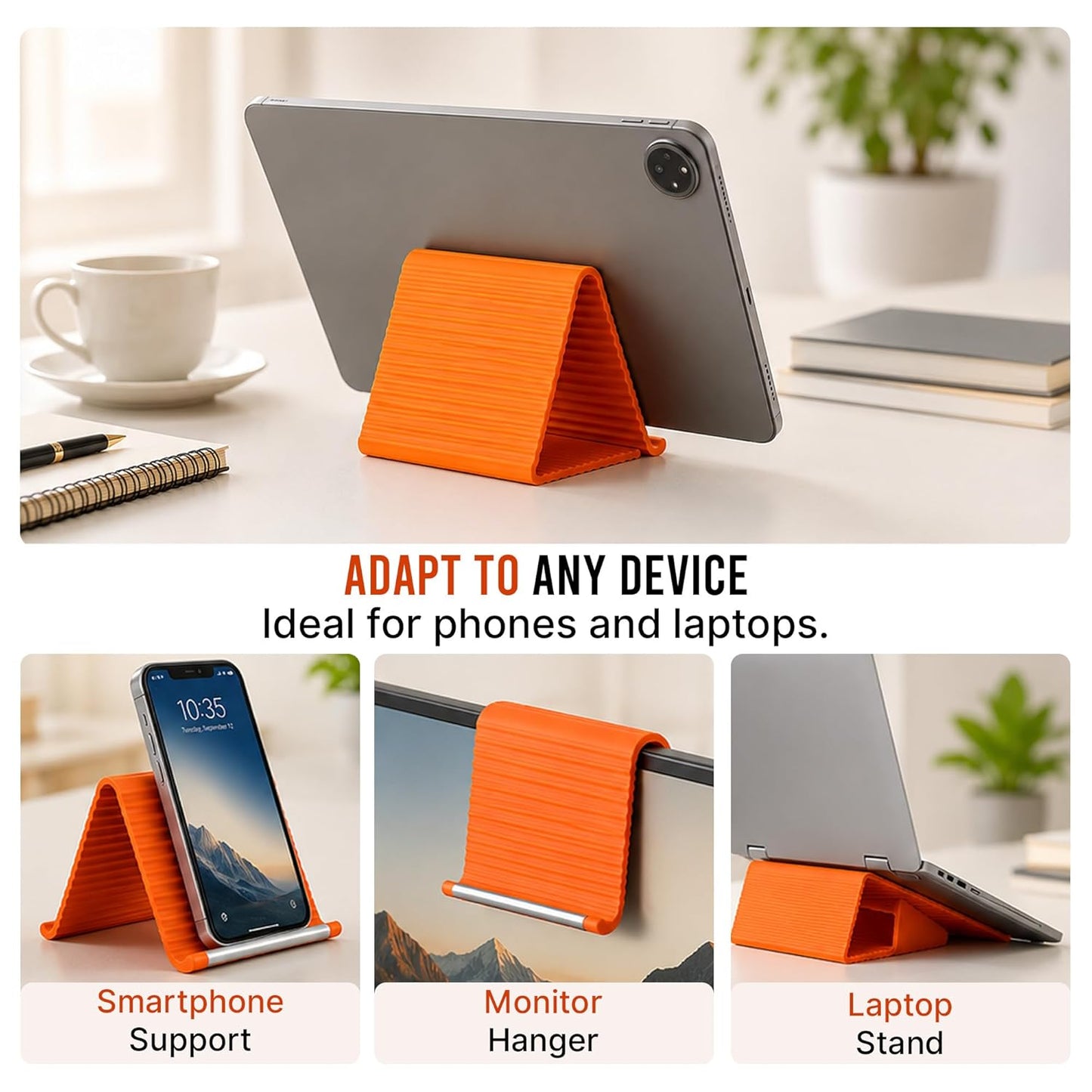 Flexible Silicone & Aluminum Phone & Tablet Stand