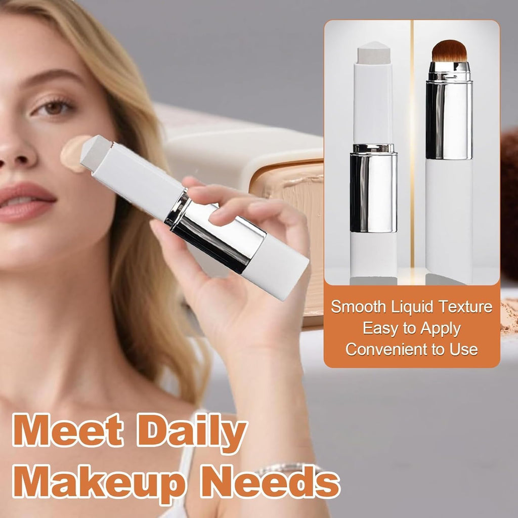 Silk Fusion Cream | Color Changing Foundation Stick with Built-in Brush | Easy Twist-Up Format | Flawless Tone-Matching Complexion