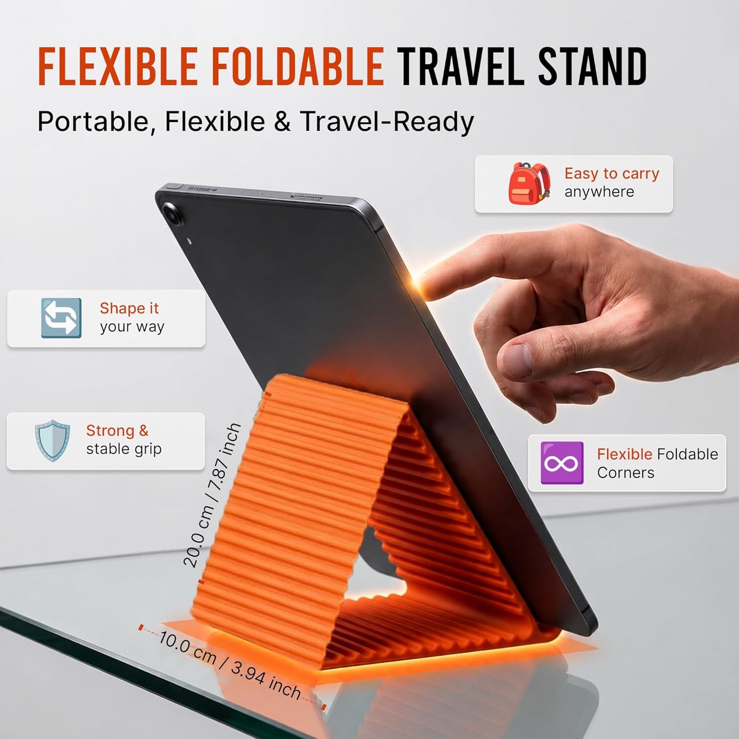Flexible Silicone & Aluminum Phone & Tablet Stand