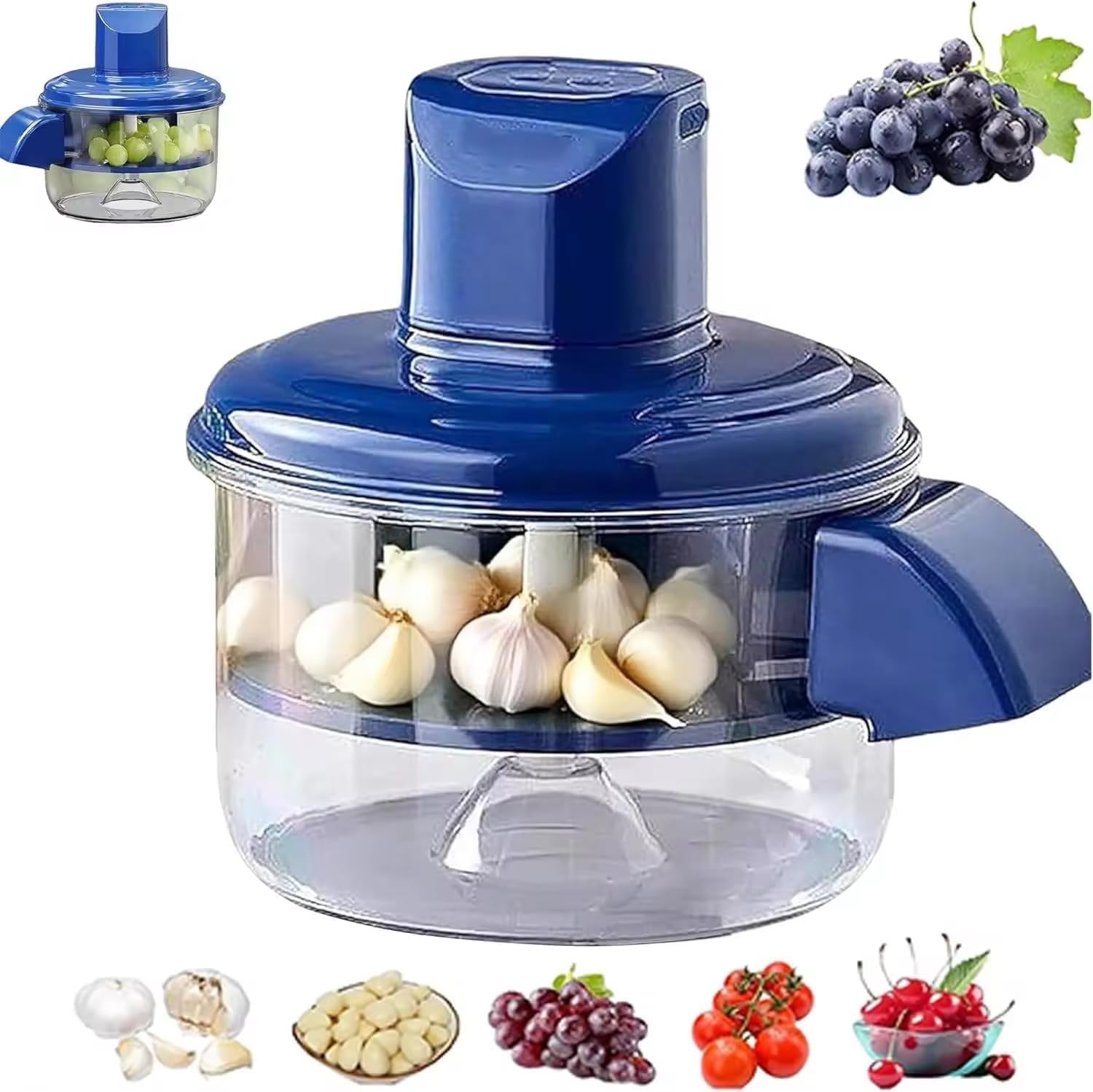 Electric Garlic and Fruit Peeler Machine | Automatic 5-Blade Skin Remover with 1300mAh Rechargeable Battery | 50W High Power Quick Peeling Tool