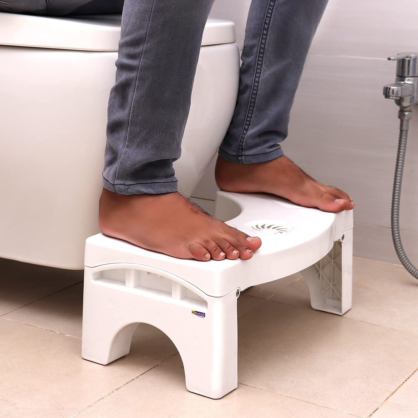Foldable Bathroom Toilet Stool for Natural Posture