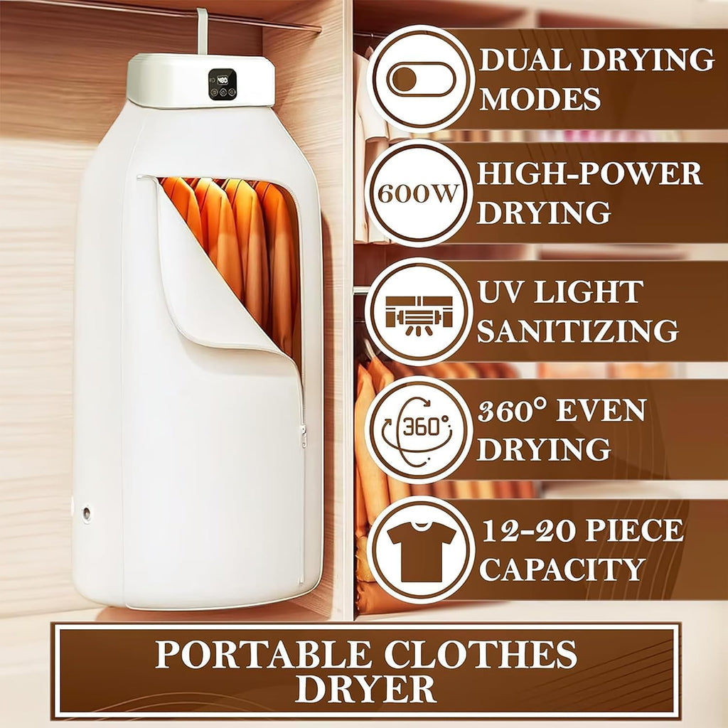 Portable Electric Clothes Dryer Machine with UV Sterilization