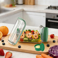 BowlCraft Side-Opening Salad Jar with Dressing Cup | Portable Leakproof Mason Lunch Container | Shakeable Healthy Meal Prep Box | 500ml
