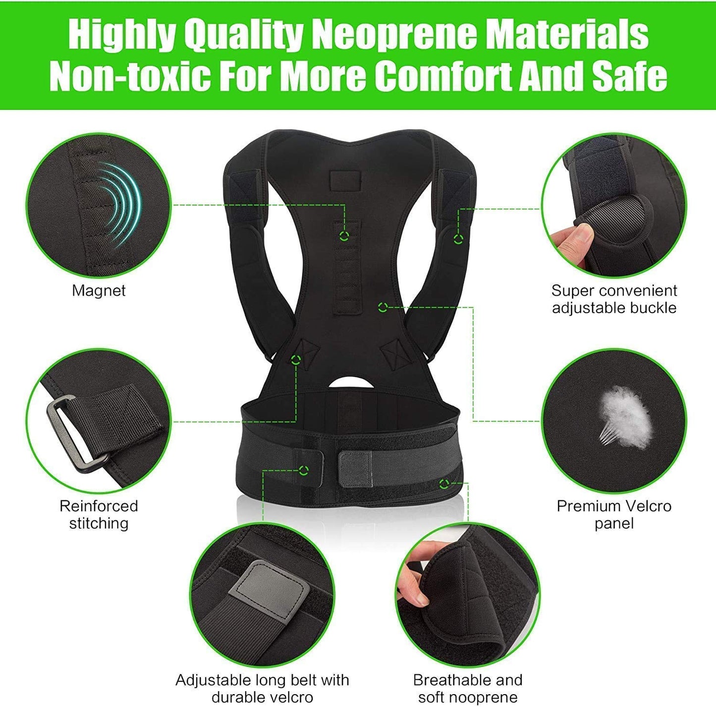 Posture Corrector Belt Unisex - Back Support & Pain Relief