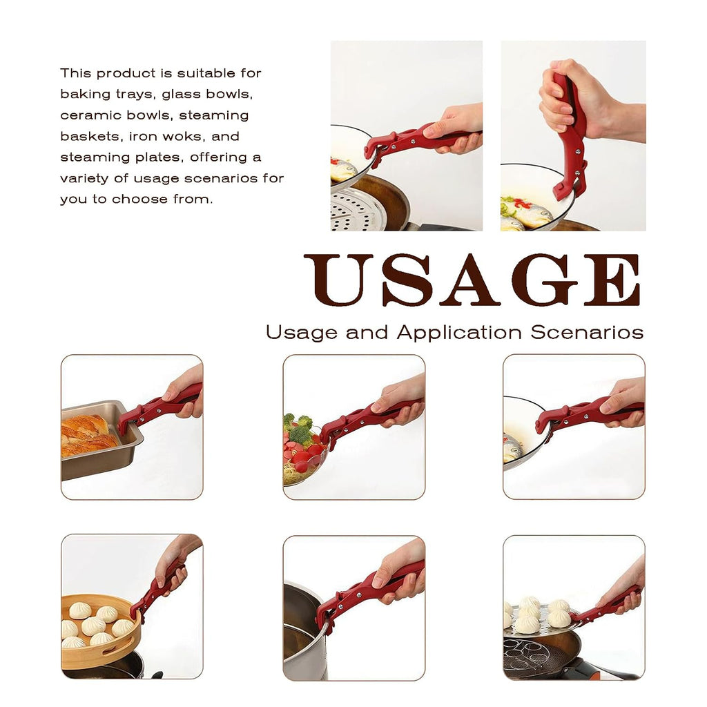 Anti-Scald Hot Dish and Bowl Gripper Clip for Kitchen