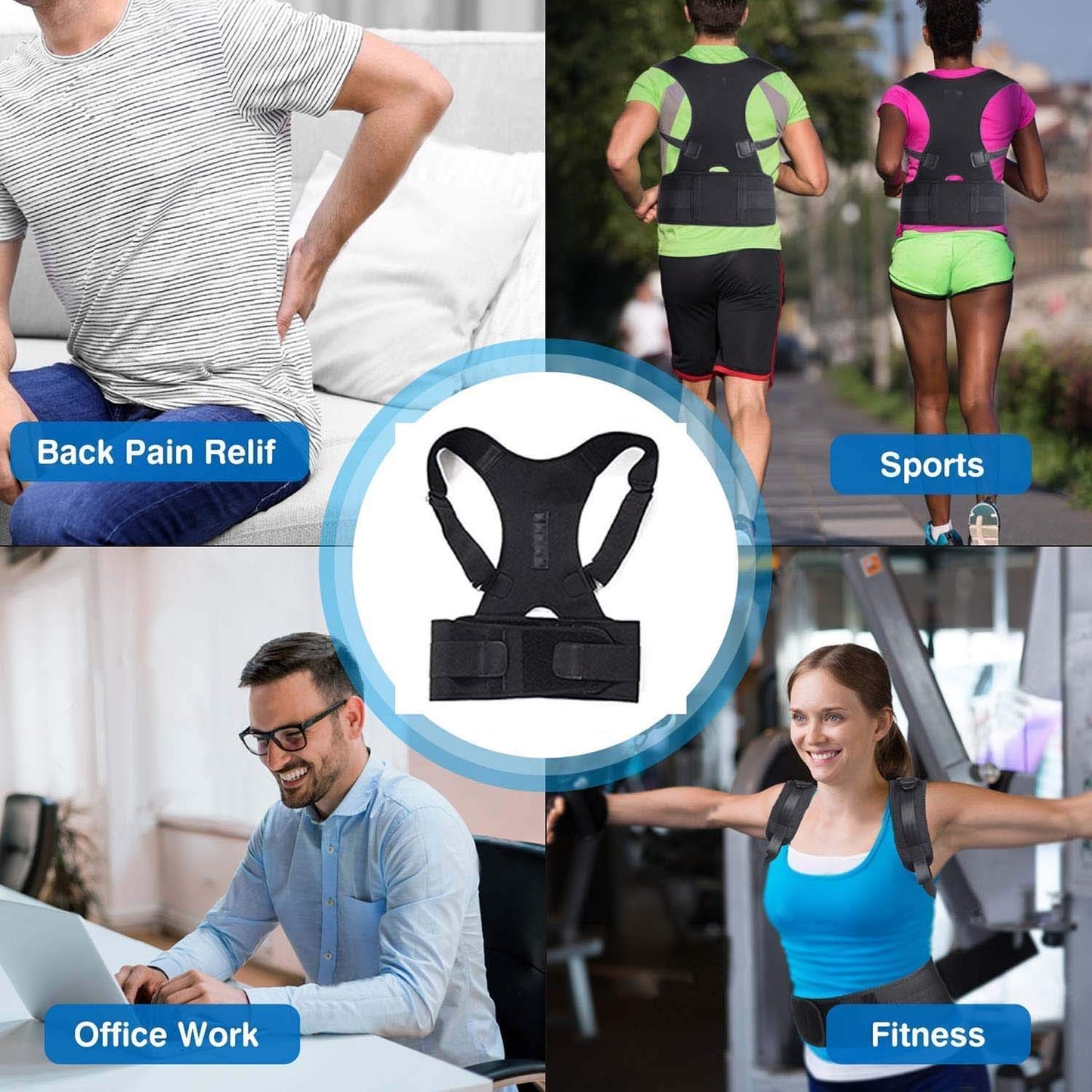 Posture Corrector Belt Unisex - Back Support & Pain Relief