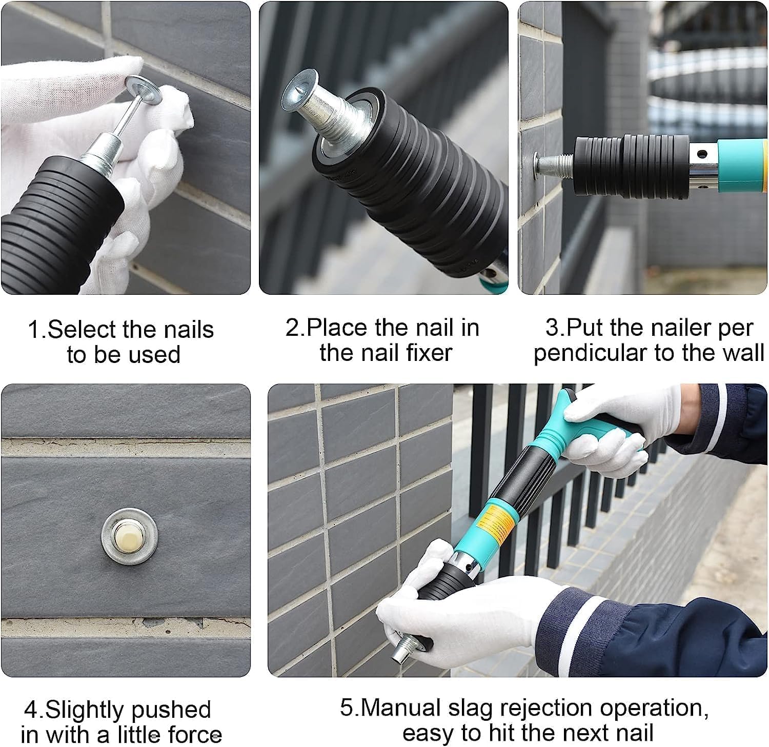 Heavy Duty Mini Steel Nail Gun – Manual Wall Fastening Rivet Tool
