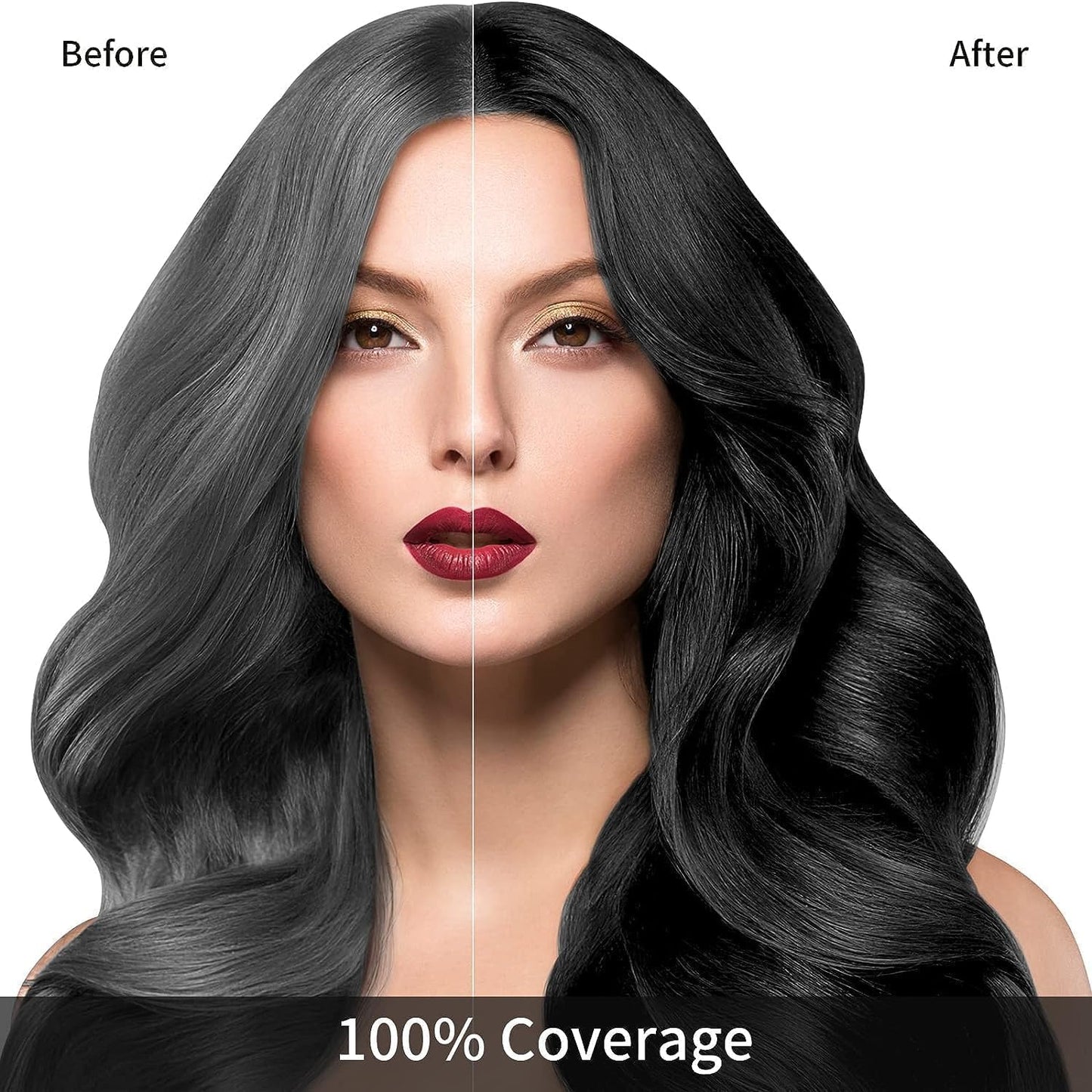 3-in-1 Natural Black Hair Dye Shampoo (Pack of 4)