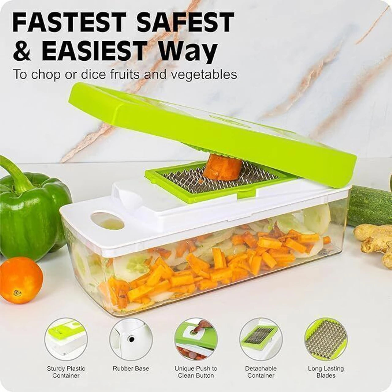 12-in-1 Multi-Purpose Vegetable and Fruit Chopper