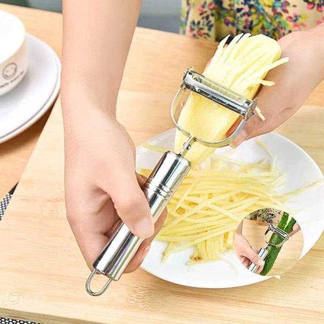 2-in-1 Stainless Steel Vegetable Peeler & Julienne Slicer