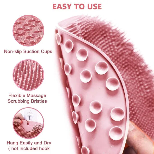 Silicone Body & Foot Scrubber Mat with Suction Cups