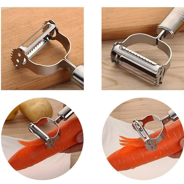 2-in-1 Stainless Steel Vegetable Peeler & Julienne Slicer