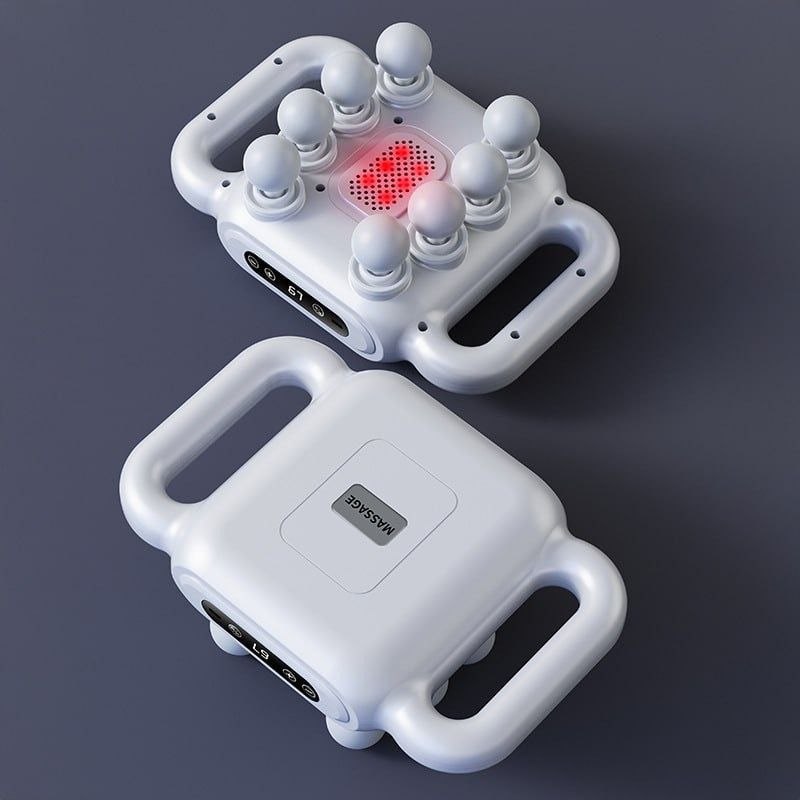 8-Headed Massager Gun - LCD Full Body Fascia Muscle Massager